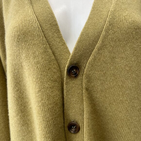 $1090 NWT eskandar Hay Beige Knit Cashmere Cardigan Sweater size one size - Picture 2 of 7